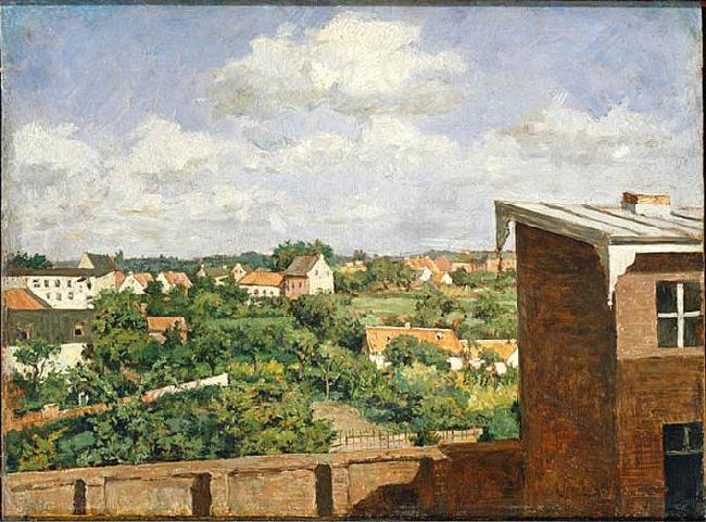 August Jernberg View from Dusseldorf oil painting picture